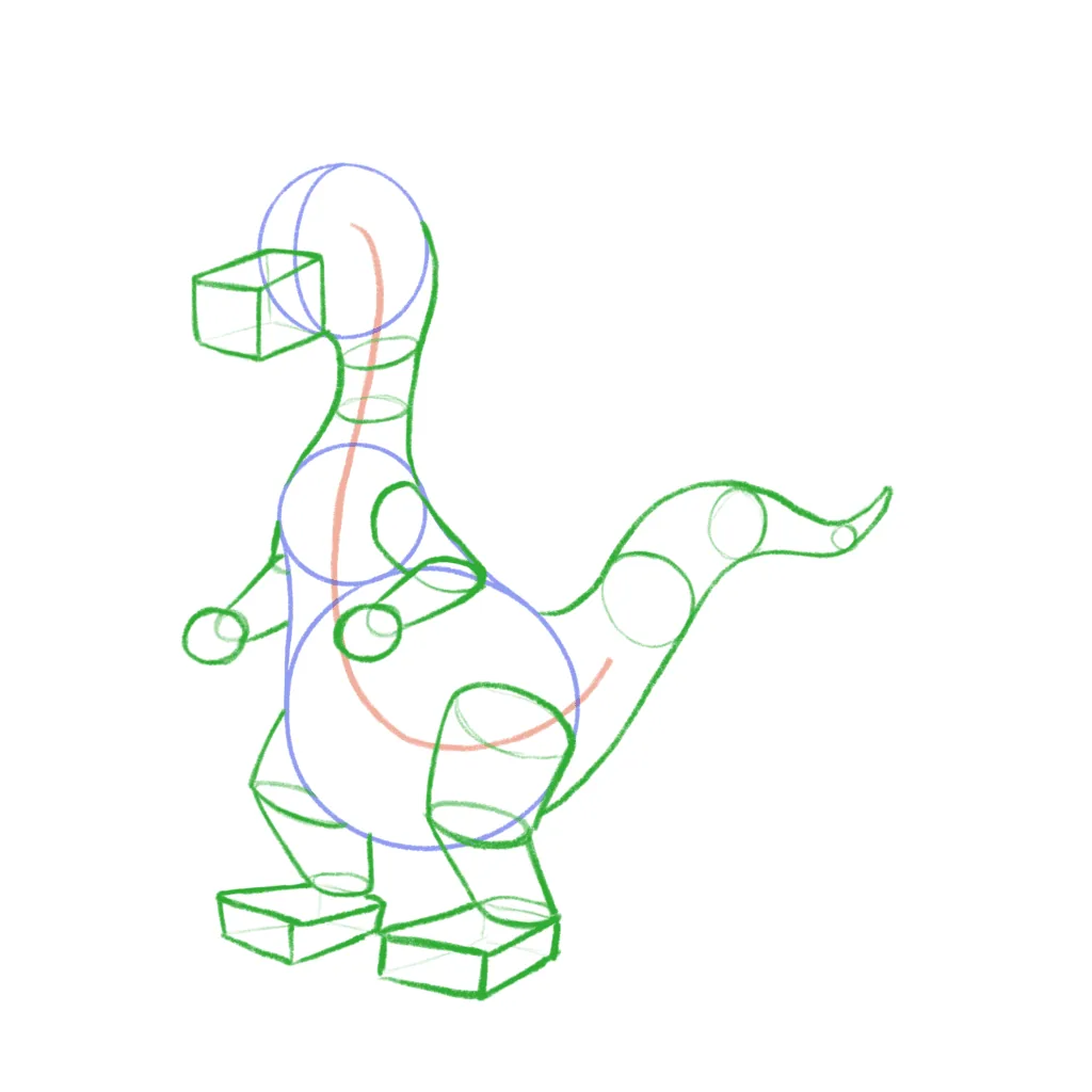 dragon cartoon tutoriel - étape 3
