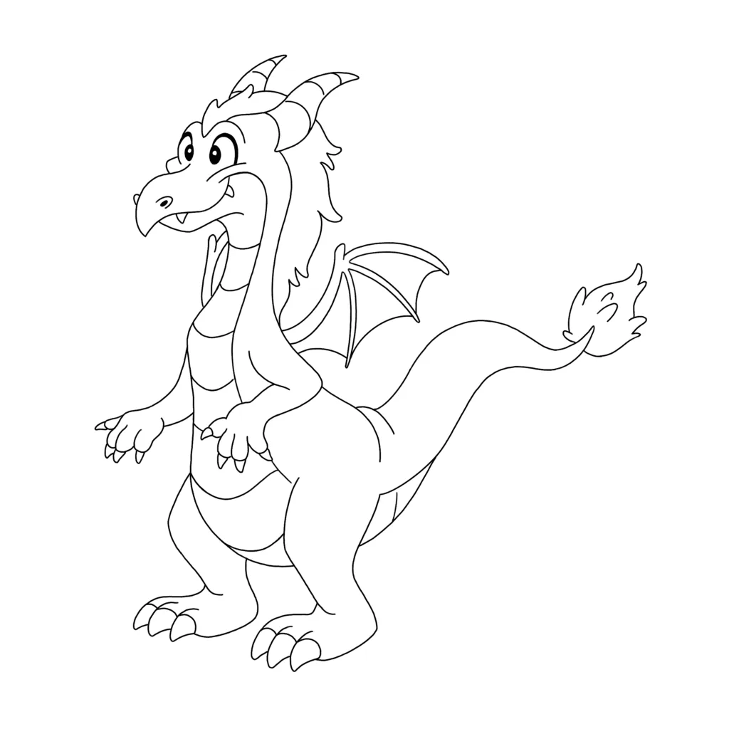 dragon cartoon tutoriel - étape 6