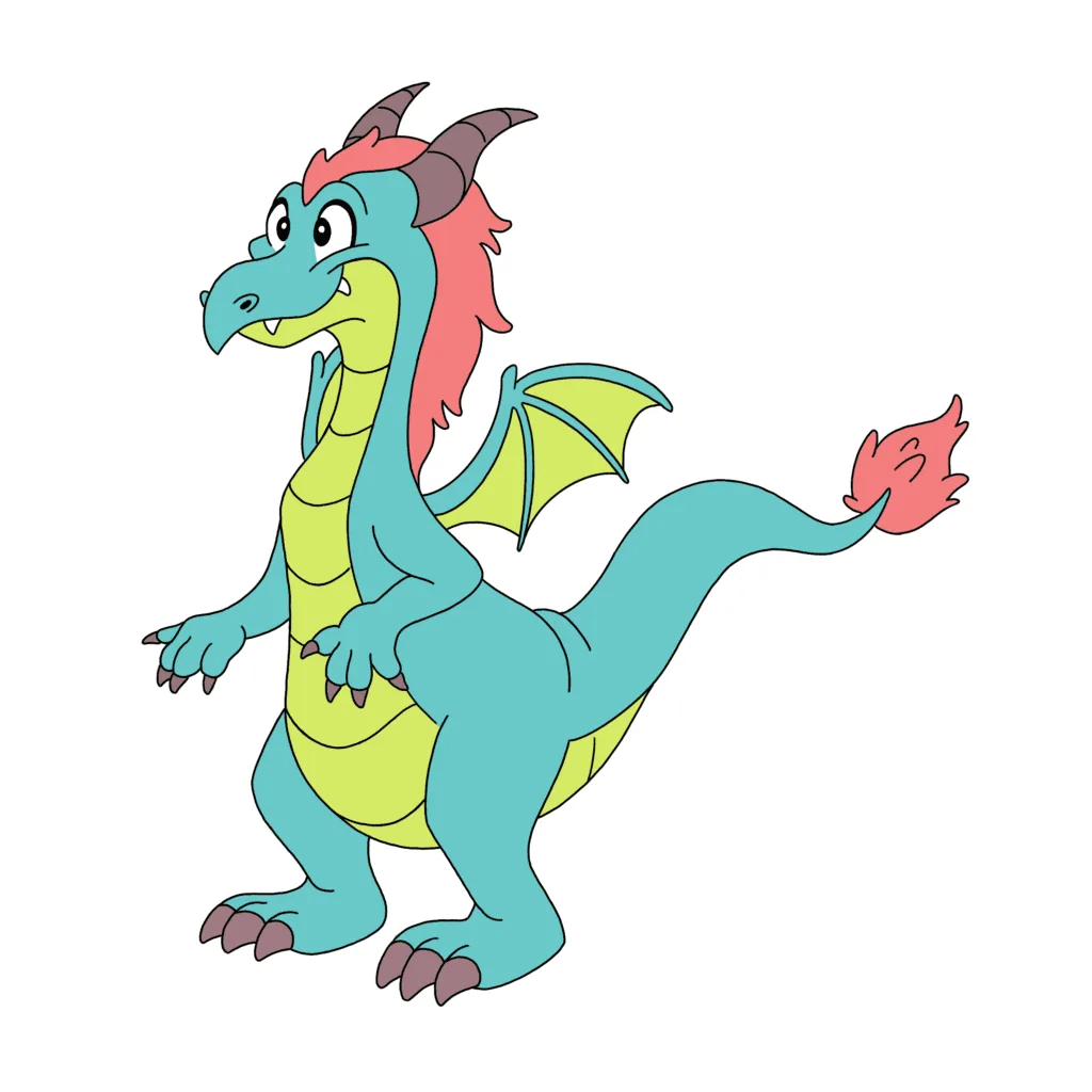 dragon cartoon tutoriel - étape 7
