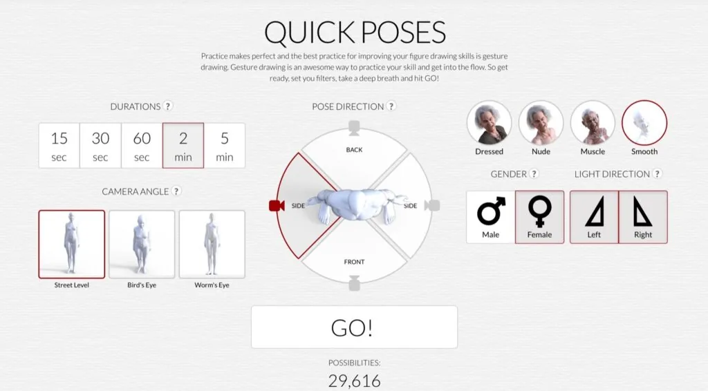 Poses sur figurosity (images du site)